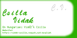 csilla vidak business card